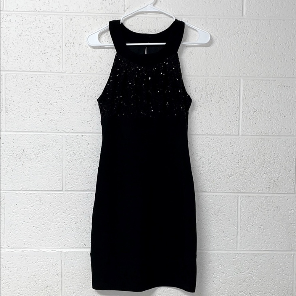 B. Darlin Black Sequin Bodycon Dress Size Medium